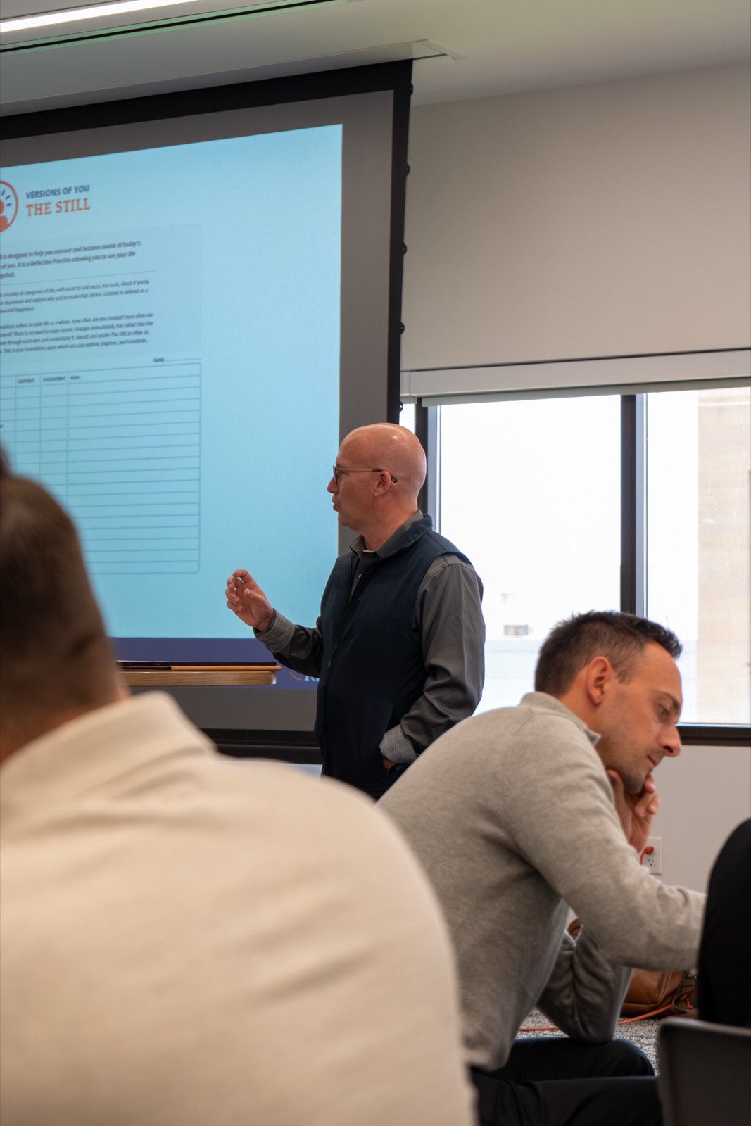 Chris Cowling leading a Know Honesty&trade; workshop, attendees listening
